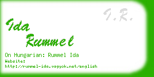ida rummel business card